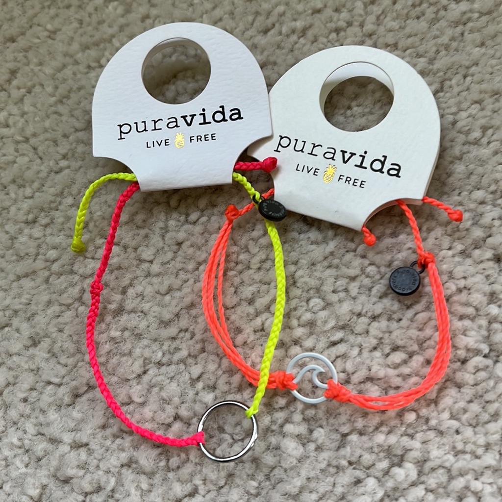 2 Neon Pura Vida Bracelets 25$